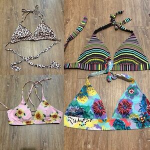 Victoria's Secret Multicolor and Leopard Print Bikinis